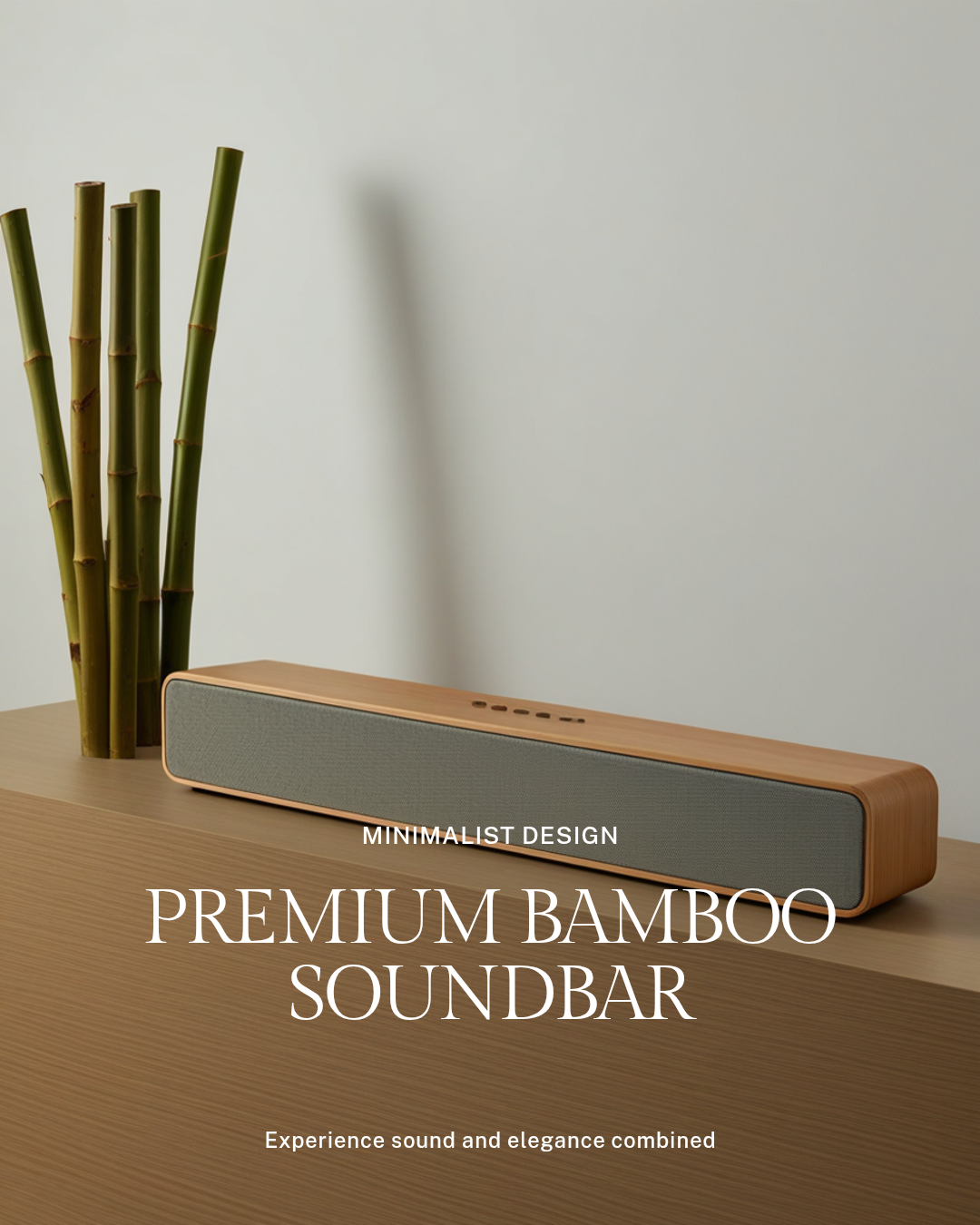 🔊 Soundbar din Lemn Roseland RS-620 Bluetooth 5.4 TWS 20W cu Montare pe Perete