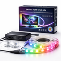 Bandă LED TV S-Eye AmbientSync Pro cu HDMI Sync montată pe televizor