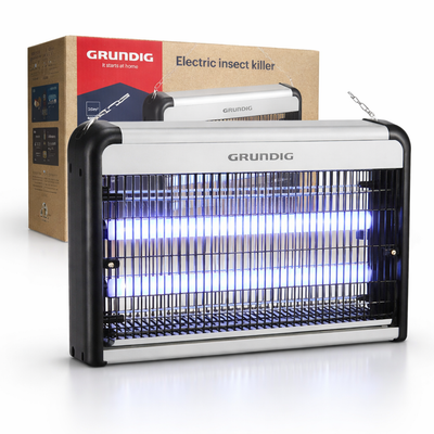 Aparat Anti-Insecte Electric Grundig 4W, Tuburi UV, Grila Electrica, Acoperire 20mp, Silentios, Fara Chimicale, Cablu 1.2m, Suspendare