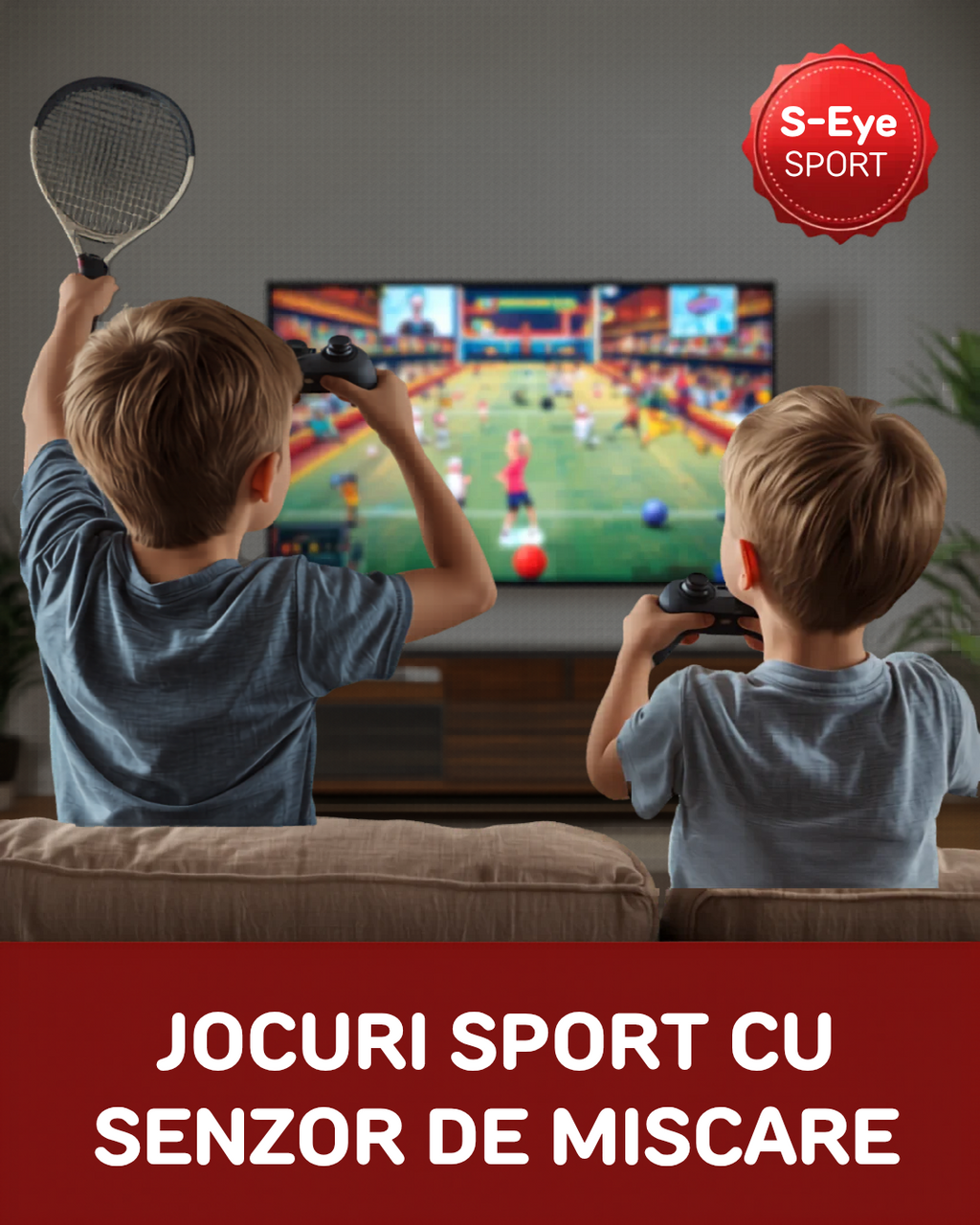 🎮 Consolă de Jocuri S-Eye SPORT 32-Bit cu 2 Controllere Wireless | 150 Jocuri | Ieșire AV TV