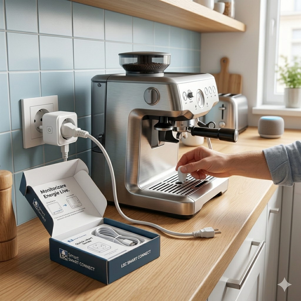 Priză Inteligentă S-Eye Smart Power Plug WiFi – Monitorizare Energie, 16A 3680W, Google Home & Alexa