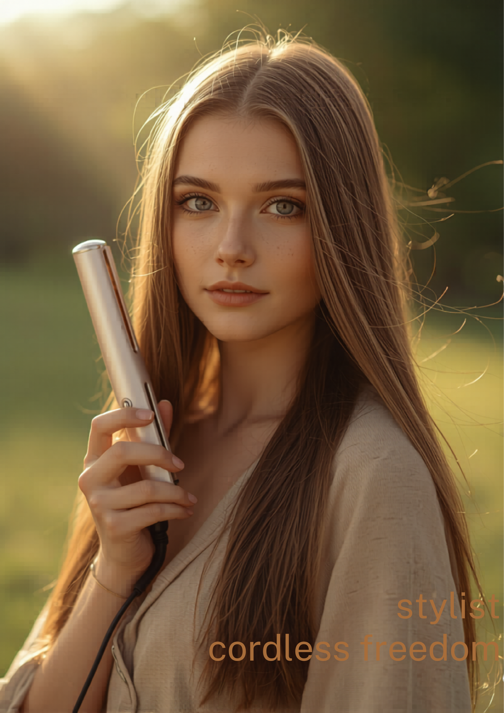 💇‍♀️ Placă de Îndreptat Păr Cosmopolitan Rechargeable – Fără Fir, Ceramică, 3 Trepte, USB-C, 20 min