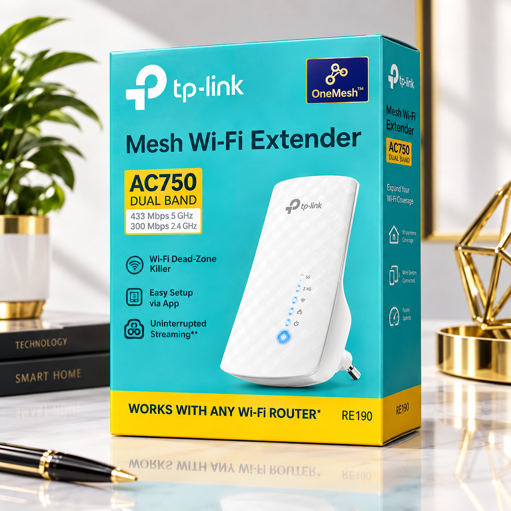 Amplificator semnal WiFi TP-Link RE190 AC750 dual band