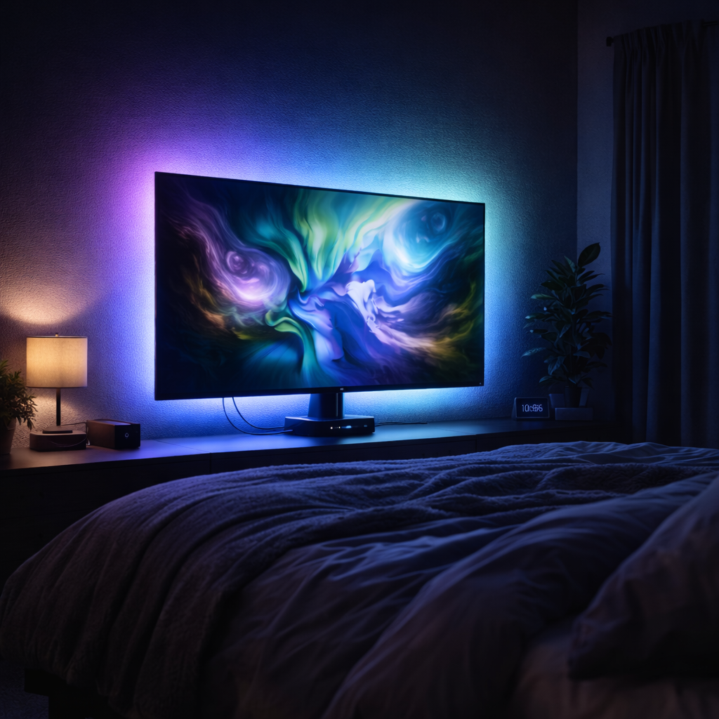 S-Eye AmbientSync Pro – Lumina Ambientala care Urmareste Imaginea TV | Banda LED RGBIC HDMI Sync 2.6m