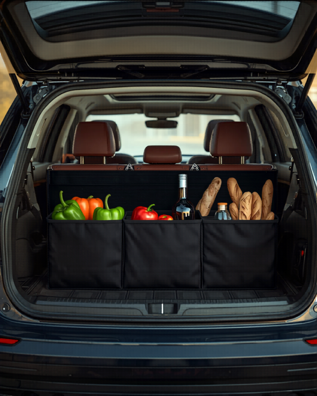 🧳 Geantă Organizator Portbagaj Auto cu Compartiment Frigorific – Pliabilă, 55x35x28cm, 15kg | S-Eye