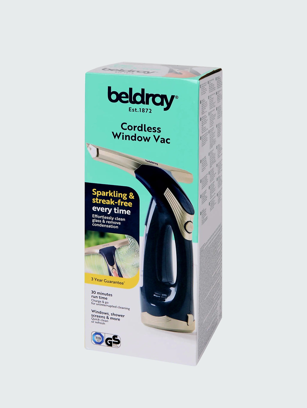 🪟 Aspirator de Geamuri Fără Fir Beldray 3.7V – Rezervor 60ml, 30 Min Autonomie