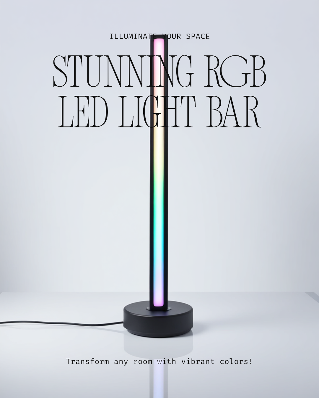 💡 Bară Luminoasă LED RGB Battletron 41cm cu Telecomandă, Aplicație și Razer Chroma