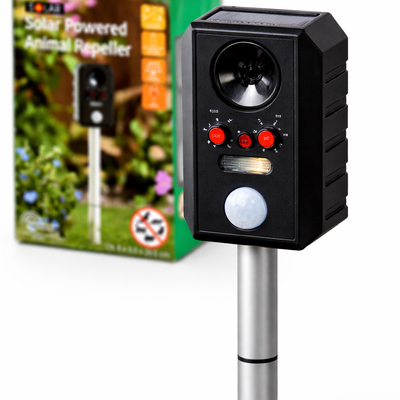 🌿 Aparat Solar Anti-Dăunători cu Ultrasunete S-Eye — Protecție 360° pentru Grădina Ta