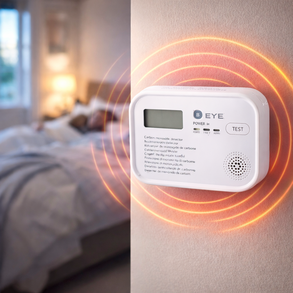 Detector Monoxid de Carbon S-Eye SafeGuard, Senzor 10 Ani, Display LCD, Alarmă 85 dB, Instalare Rapidă, Protecție Locuință