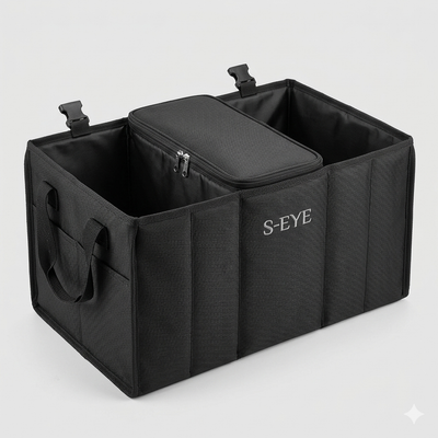 🧳 Geantă Organizator Portbagaj Auto cu Compartiment Frigorific – Pliabilă, 55x35x28cm, 15kg | S-Eye