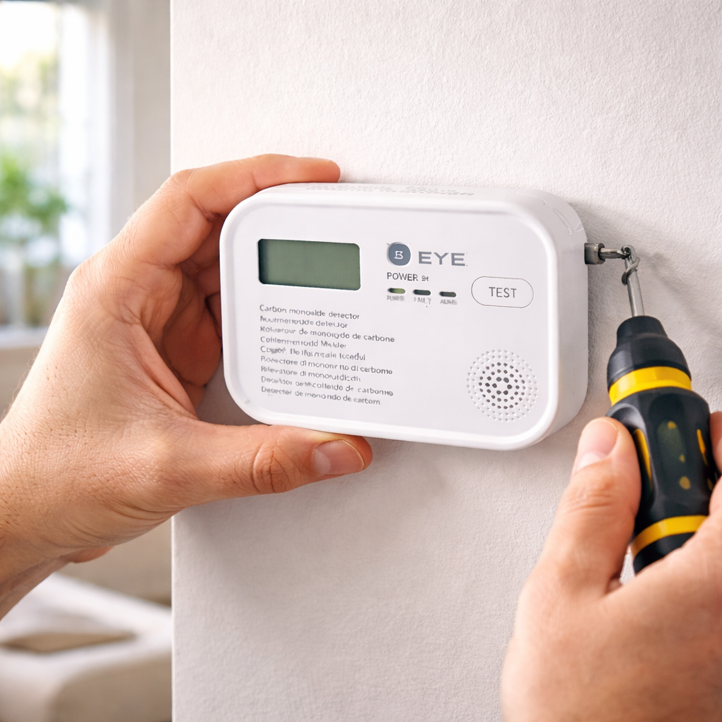 Detector Monoxid de Carbon S-Eye SafeGuard, Senzor 10 Ani, Display LCD, Alarmă 85 dB, Instalare Rapidă, Protecție Locuință