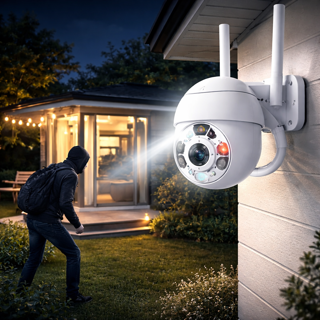 Camera WiFi Smart S-Eye 5MP, PTZ, Exterior IP66, Infrarosu, Detectie PIR, Vizualizare Remota