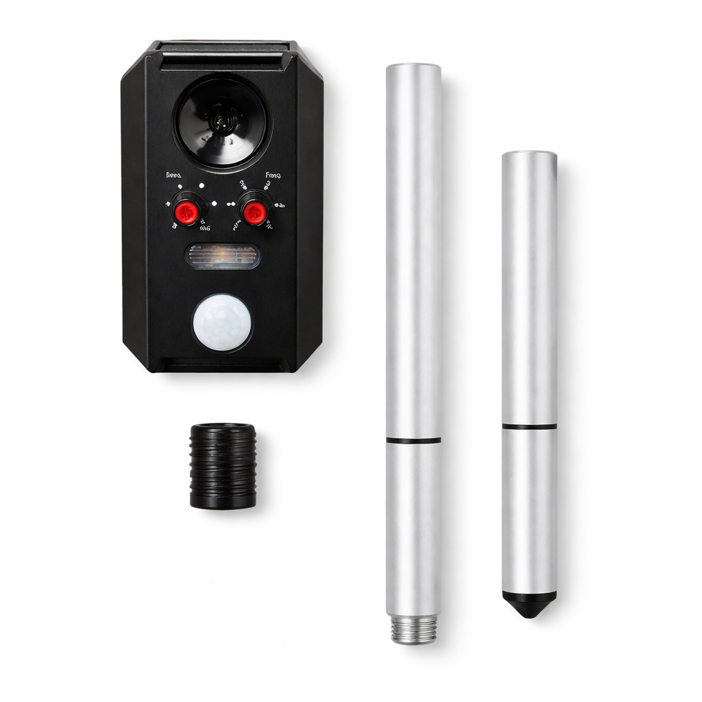 🌿 Aparat Solar Anti-Dăunători cu Ultrasunete S-Eye — Protecție 360° pentru Grădina Ta