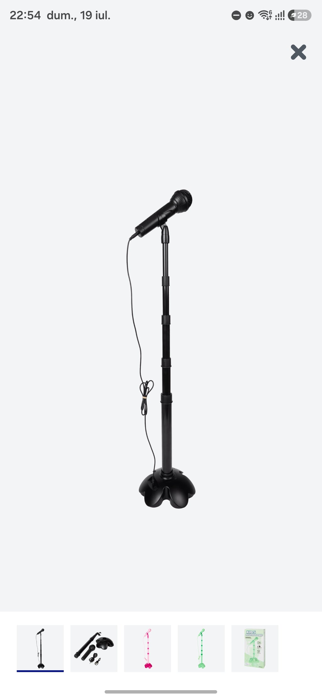 🎤 Microfon pentru Copii cu Stativ Reglabil 45–150 cm – Boxa Bluetooth 5W, Efecte Voce, 15 Ore