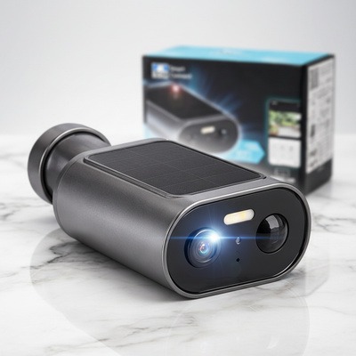 Camera Supraveghere Exterior Solara S-Eye WiFi 1080P, IP65, Detectare Miscare, Alarma 90dB, Night Vision 8m, Audio Bidirectional, MicroSD 128GB