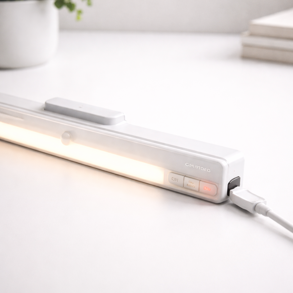 Lampa LED Dulap Grundig cu Senzor de Miscare – 38cm, 300 Lumeni, Reincarcabila USB-C