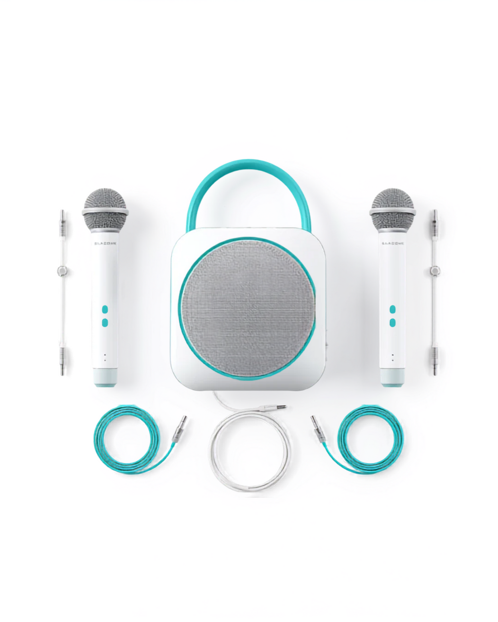 🎤 Set Karaoke cu Boxa Bluetooth 20W și 2 Microfoane – Ecou, 4 Moduri LED, Autonomie 10 Ore, Copii