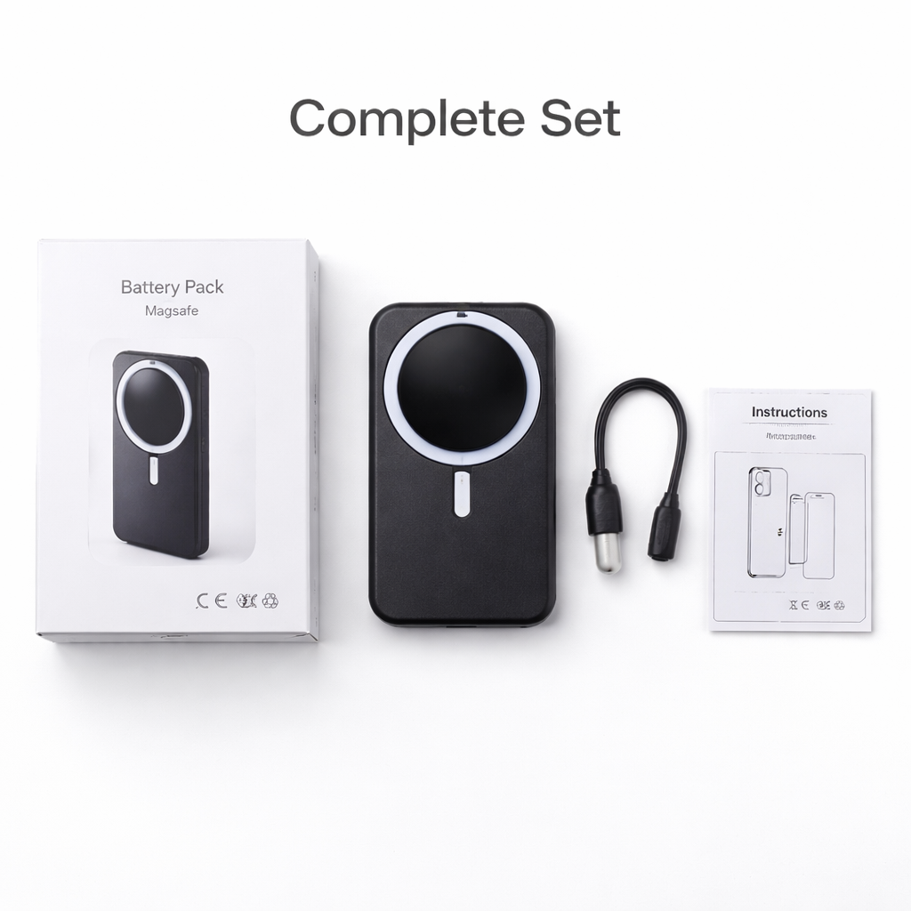 🔋 Baterie Externă Magnetică S-Eye MagSafe 5000mAh – Wireless Qi, Ultra Slim, iPhone 12/13/14/15