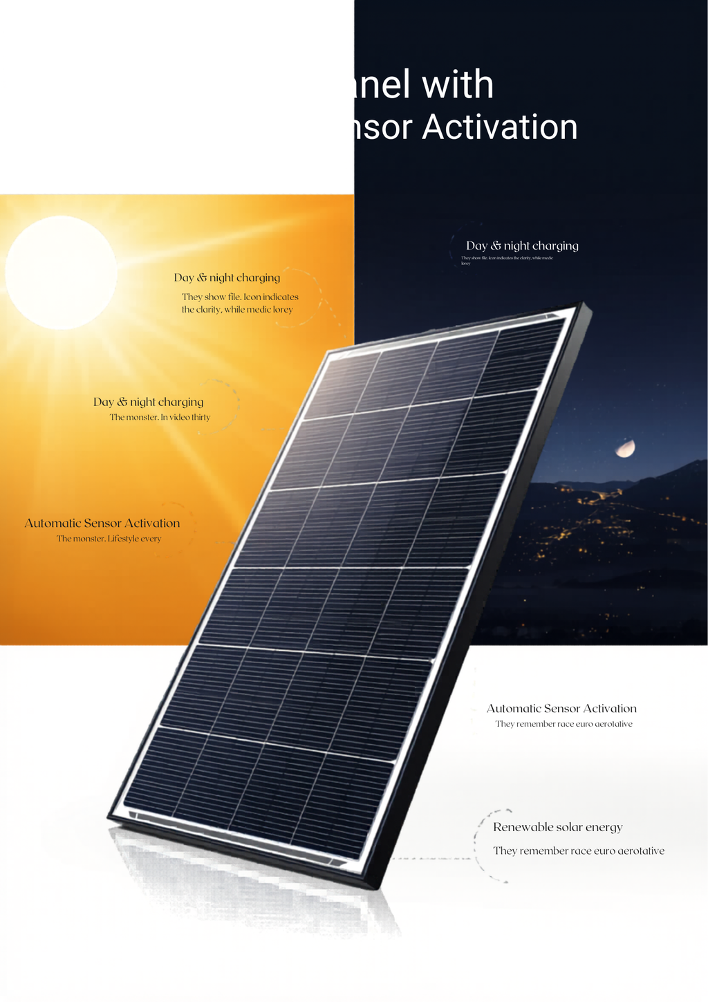 ☀️ Proiector Solar S-Eye 800 Lumen – LED, IP65, Senzor Zi/Noapte, Telecomandă, Panou Solar