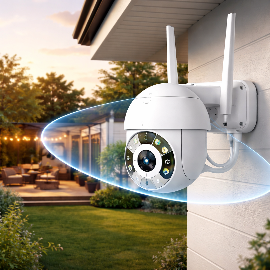 Camera WiFi Smart S-Eye 5MP, PTZ, Exterior IP66, Infrarosu, Detectie PIR, Vizualizare Remota