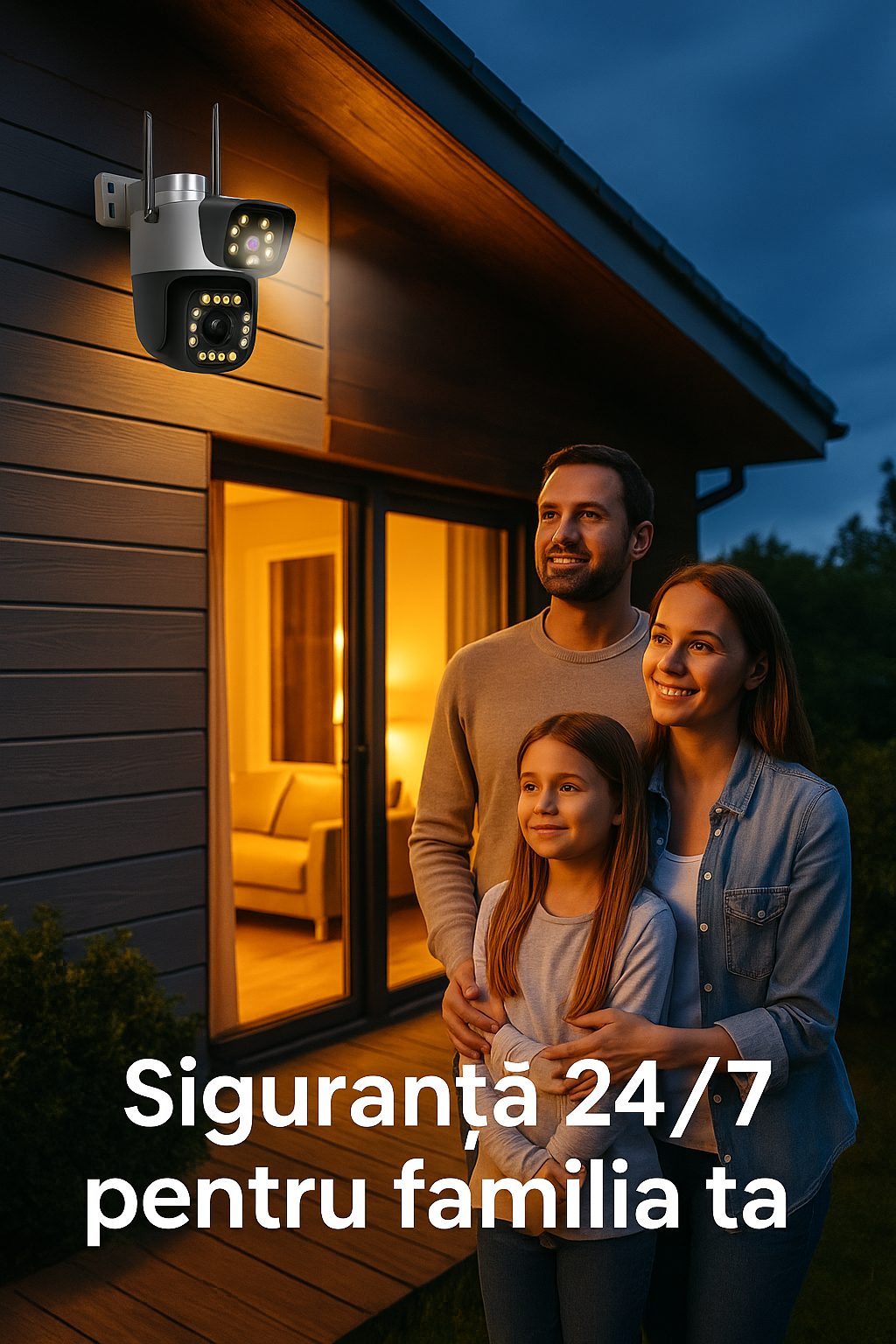 Camera Supraveghere S-Eye IP 4G Cartela SIM Dual-Lens 4MP, Human Detection, Two-Way Audio, Viziune Nocturna, Aplicatie V380 Pro, Notificari Instant, Android iOS PC