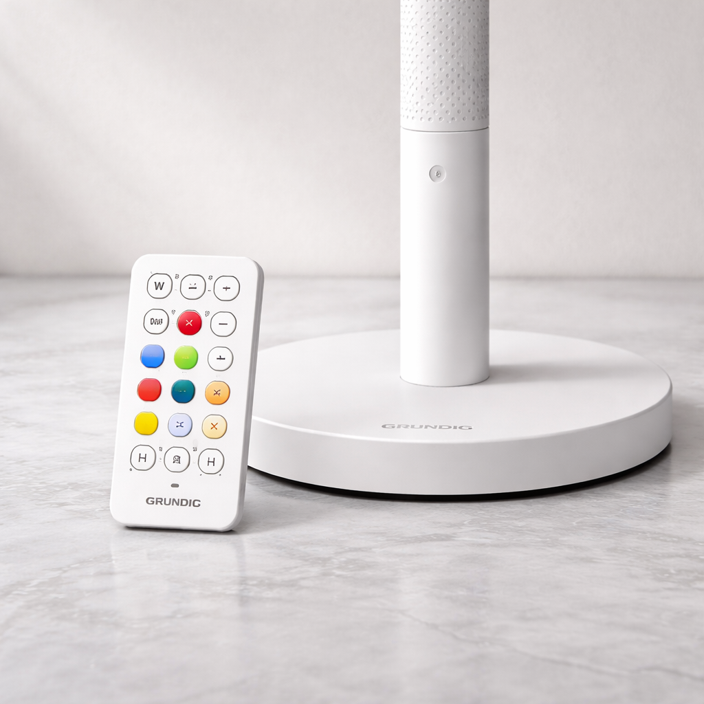 Grundig Floor Light cu Spot Reglabil RGB + Alb Reglabil | Lampa de Podea LED cu Telecomanda si Sincronizare Muzica