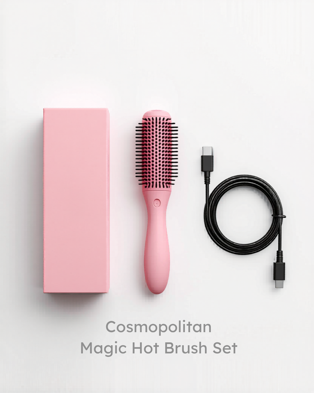 🌸 Cosmopolitan Perie Electrică Reîncărcabilă Magic Hot Brush – Ceramică, 3 Trepte Temperatură, Fără Fir