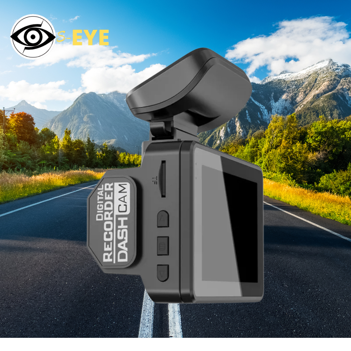 Camera Auto DVR S-Eye PRO Dubla Full HD 1080P, 170°, G-Sensor, Camera Spate Inclusa, Inregistrare in Bucla, Viziune Nocturna, Pornire Automata