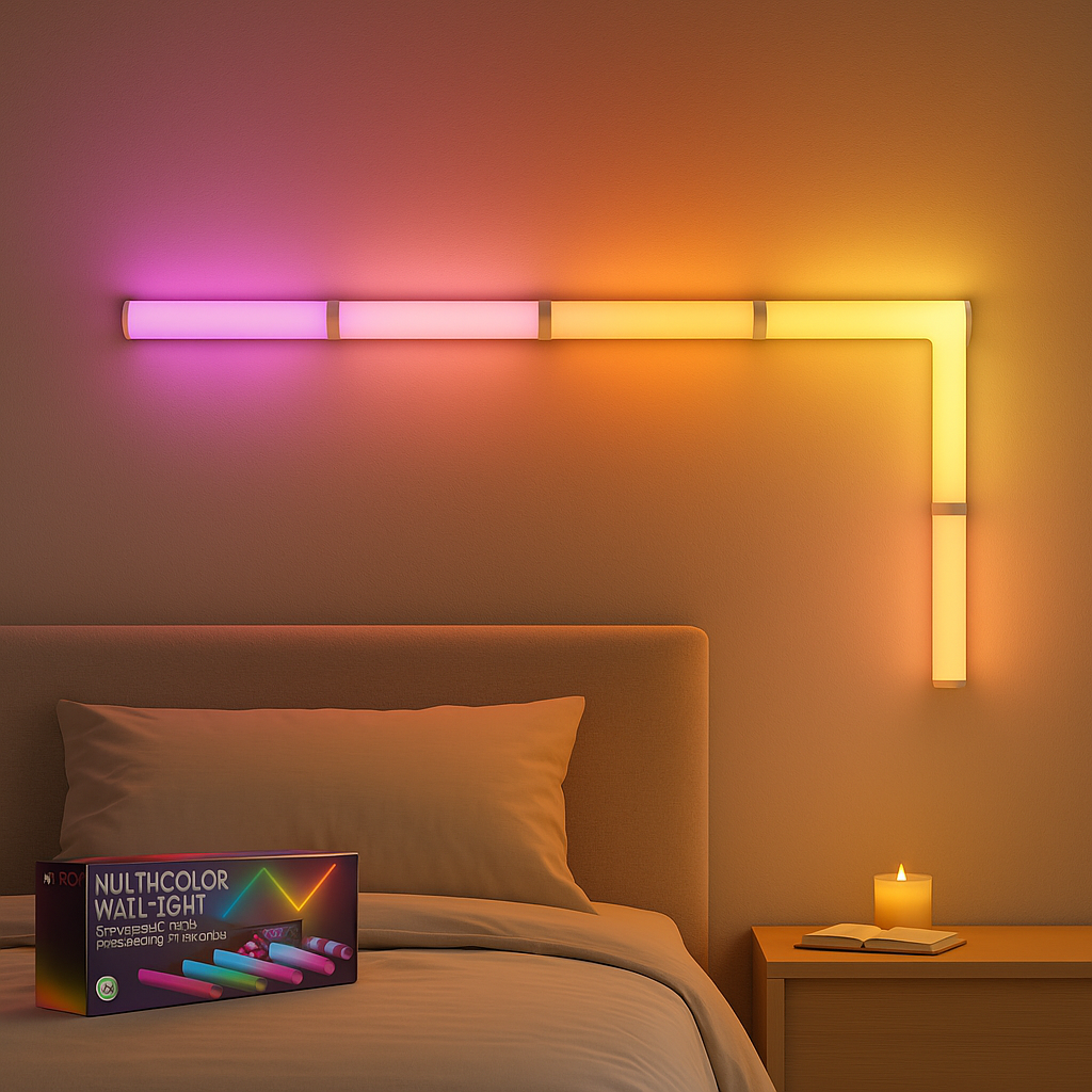Lampa Modulara LED S-Eye 7 Segmente RGB, Music Mode, Telecomanda, Extensibila 10 Segmente, Design Personalizabil, Iluminare Ambientala Moderna