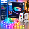 Bandă LED Philips RGB Interior 5m – 1500 lm, 24W, 256 Culori, Reglaj 10–100%, Telecomandă – imaginea 1
