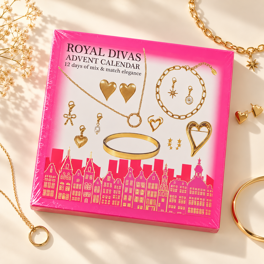 Calendar Advent Royal Divas, prezentare flat lay