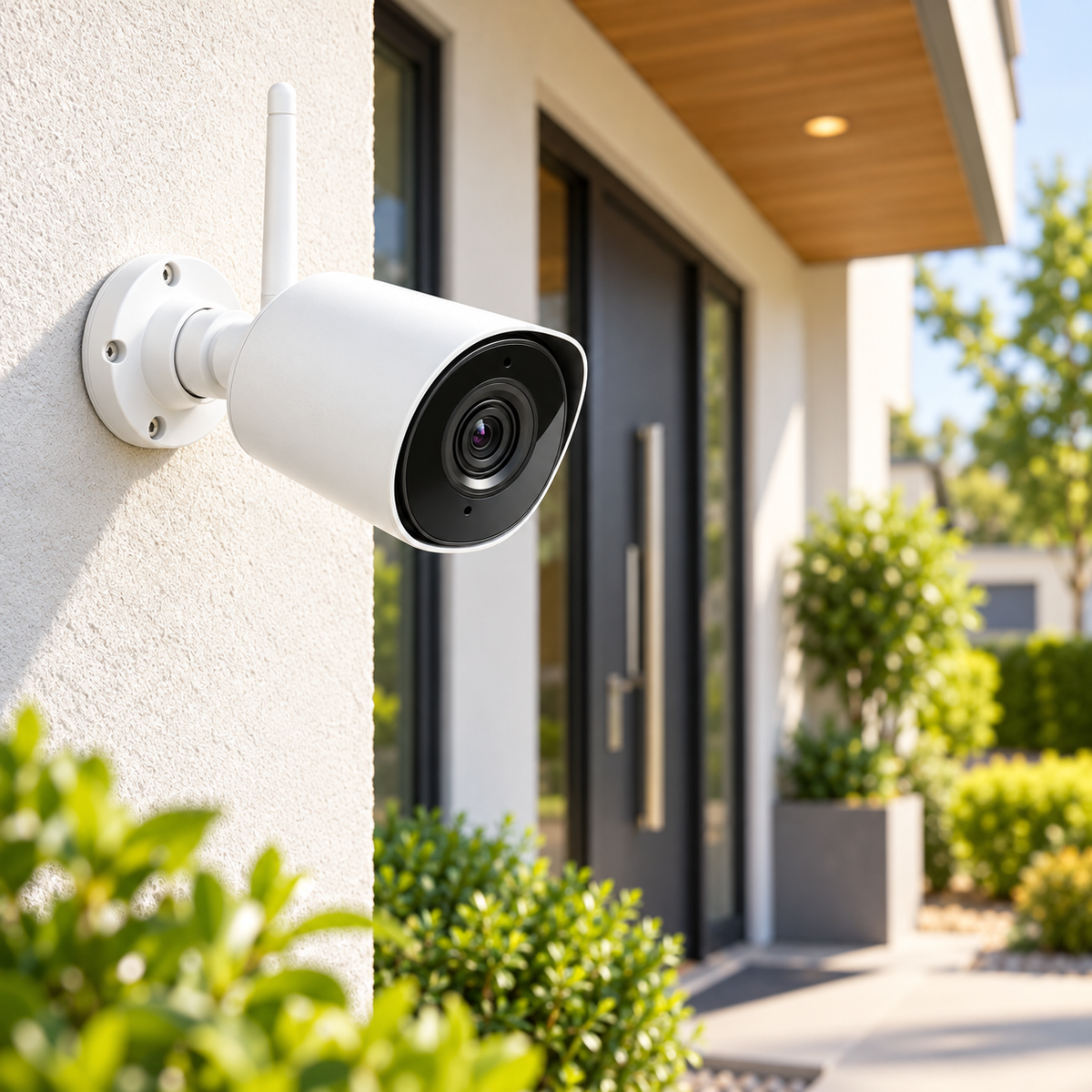 Cameră S-Eye LSC instalată lângă intrarea unei locuințe