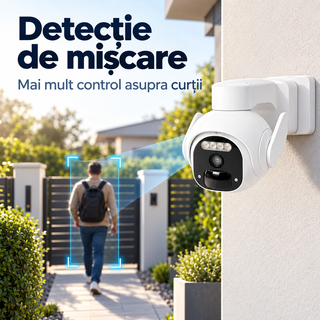 S-Eye LSC WiFi Solar PTZ – Detecție mișcare