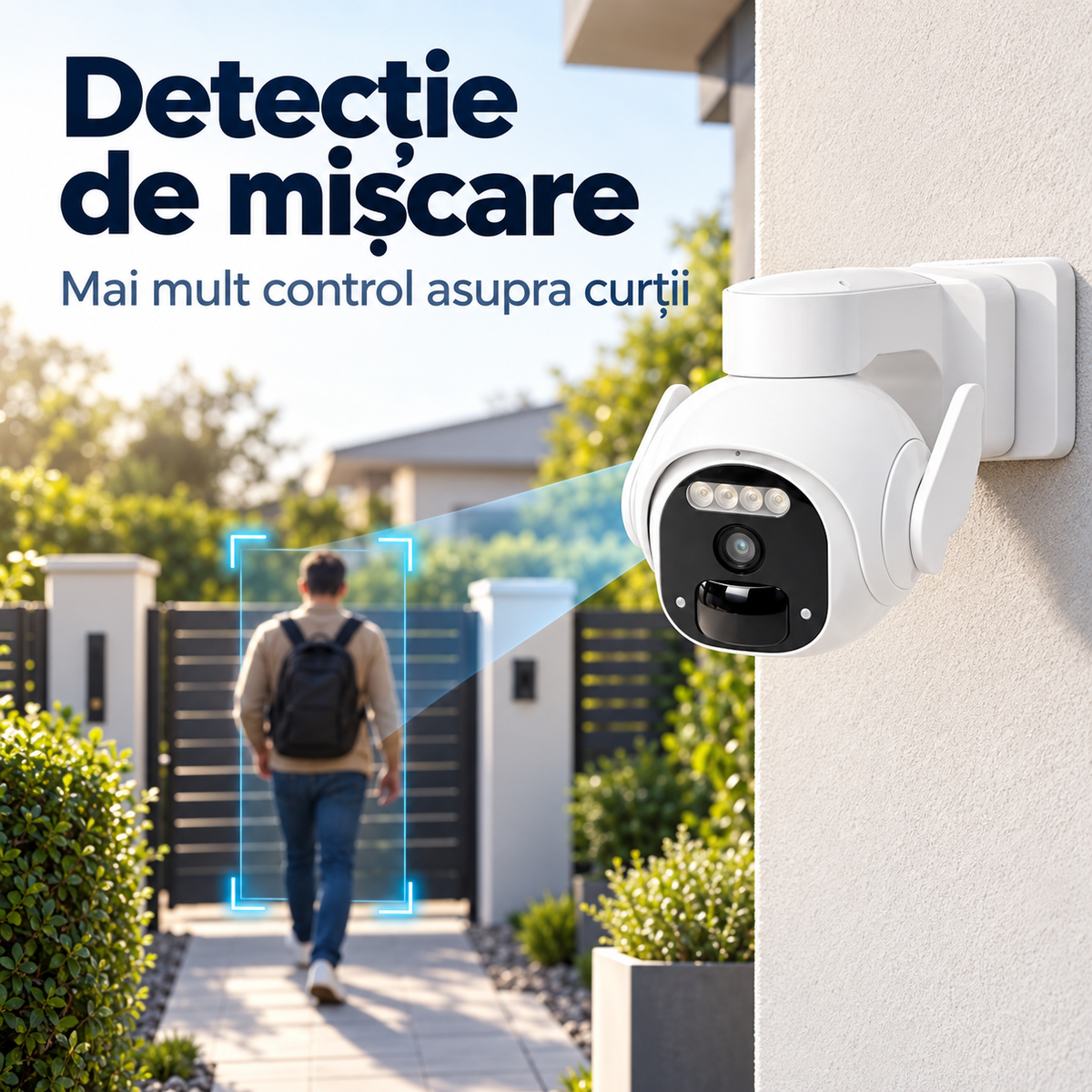 S-Eye LSC WiFi Solar PTZ – Detecție mișcare