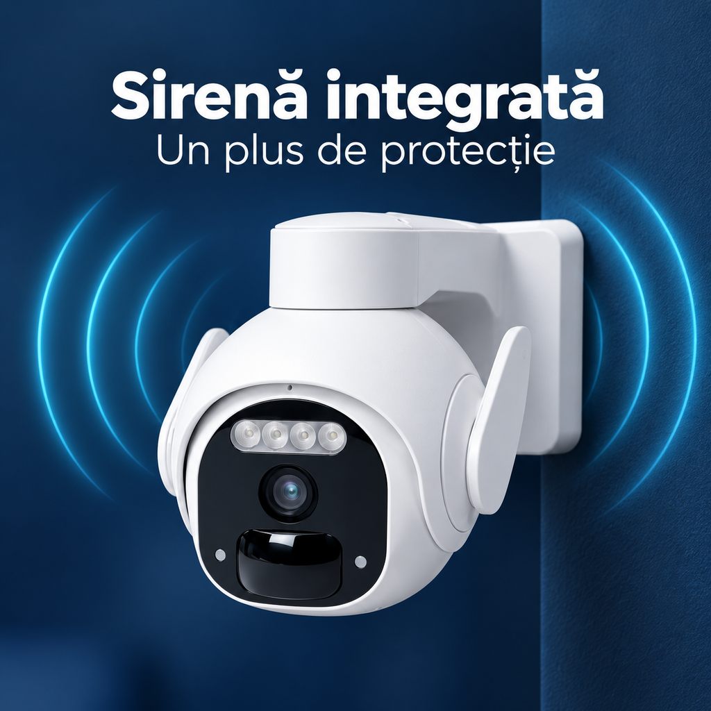 S-Eye LSC WiFi Solar PTZ – Sirenă