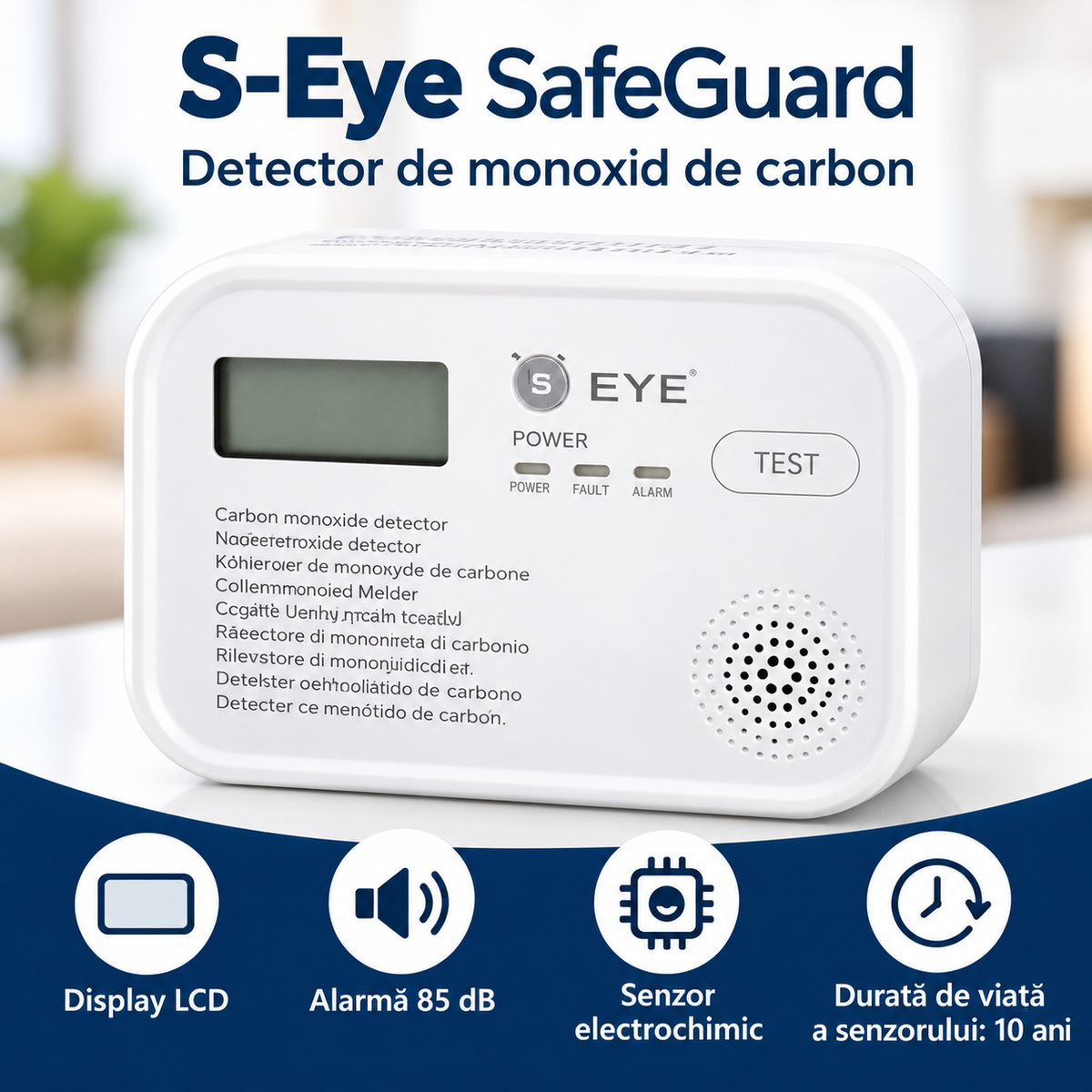 Detector monoxid de carbon S-Eye SafeGuard, technicalproduct