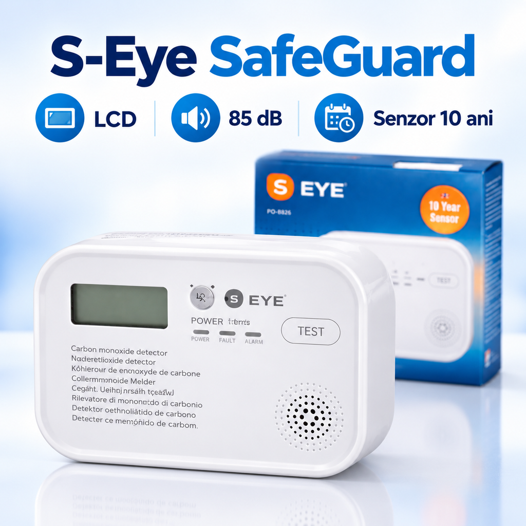 Detector monoxid de carbon S-Eye SafeGuard, showcase