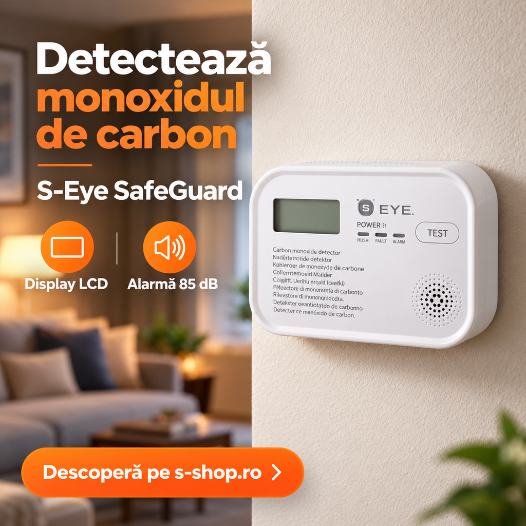 Detector monoxid de carbon S-Eye SafeGuard, metaads