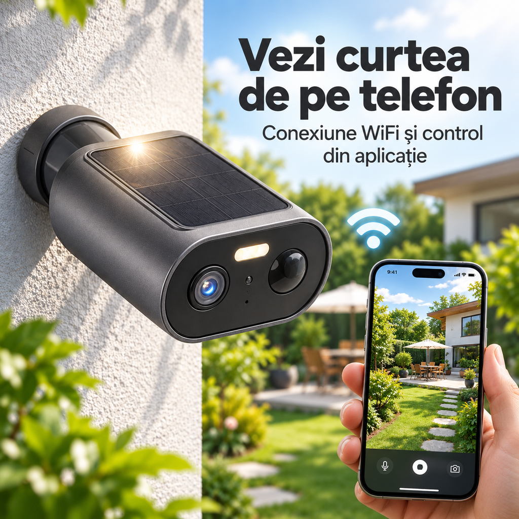 Cameră solară S-Eye WiFi 1080P, wifi