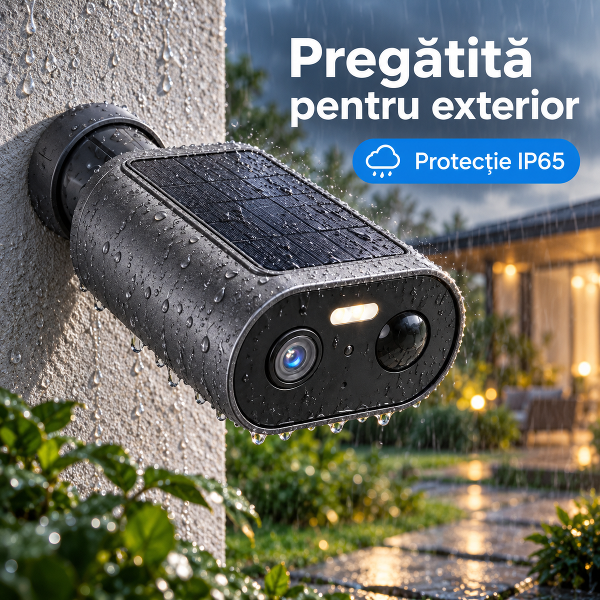 Cameră solară S-Eye WiFi 1080P, ip65
