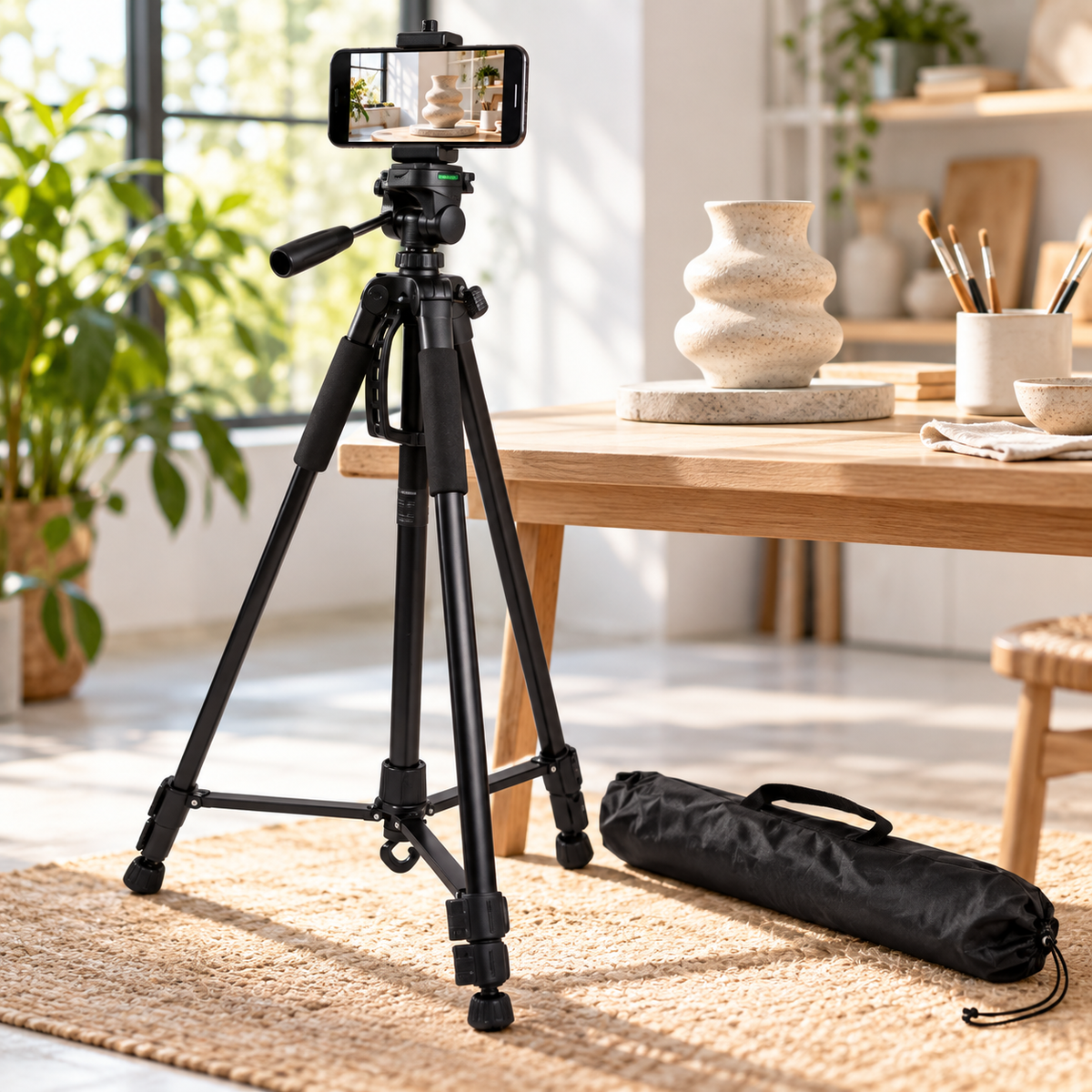 Trepied Lab31 cu telefon pentru filmarea produselor