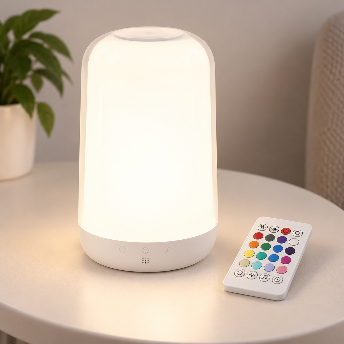 Veioză Moodlight cu telecomanda inclusă