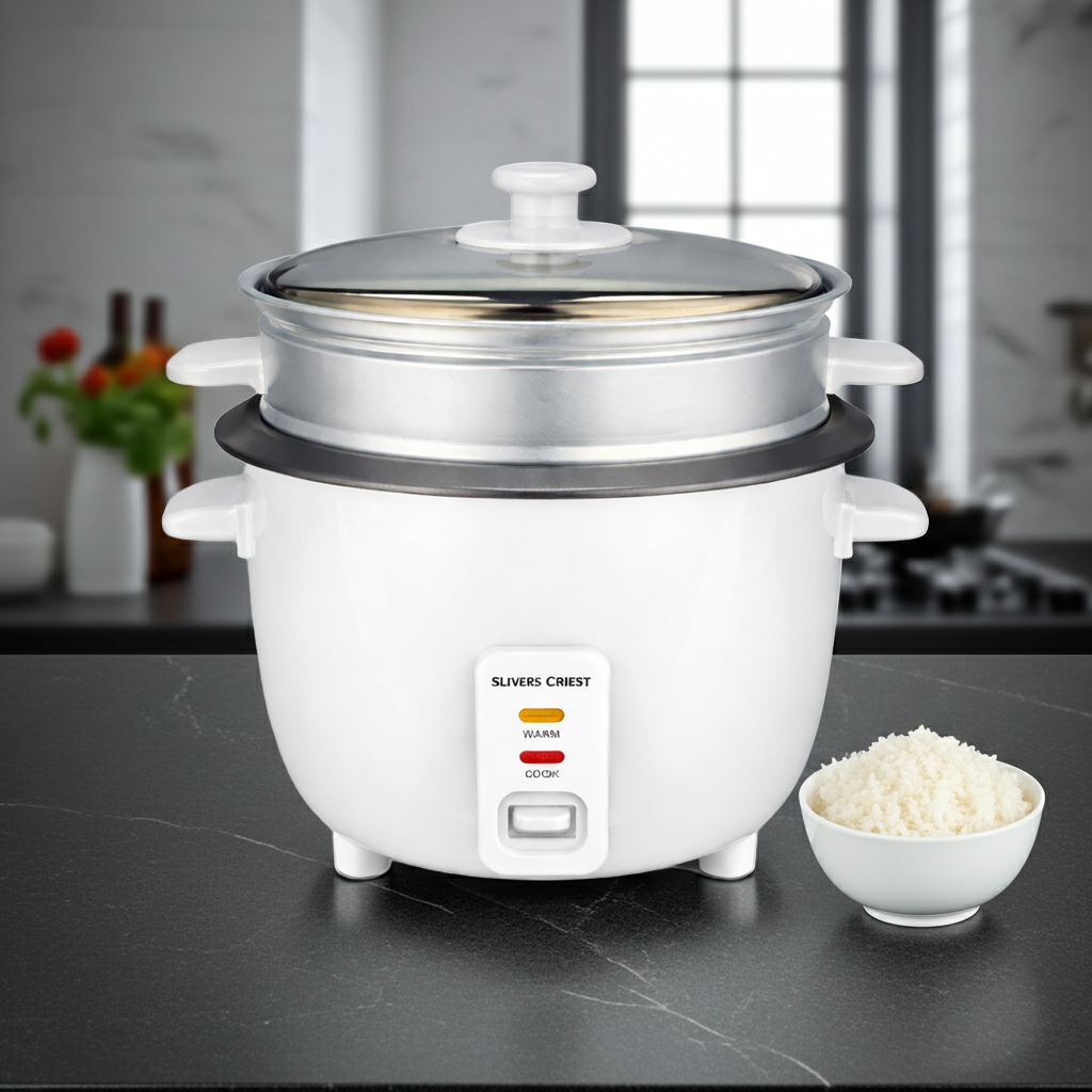 Aparat de Gatit Orez Royal Slivers Crist SC-750W, 4L, Functie Warm, Vas din Aluminiu