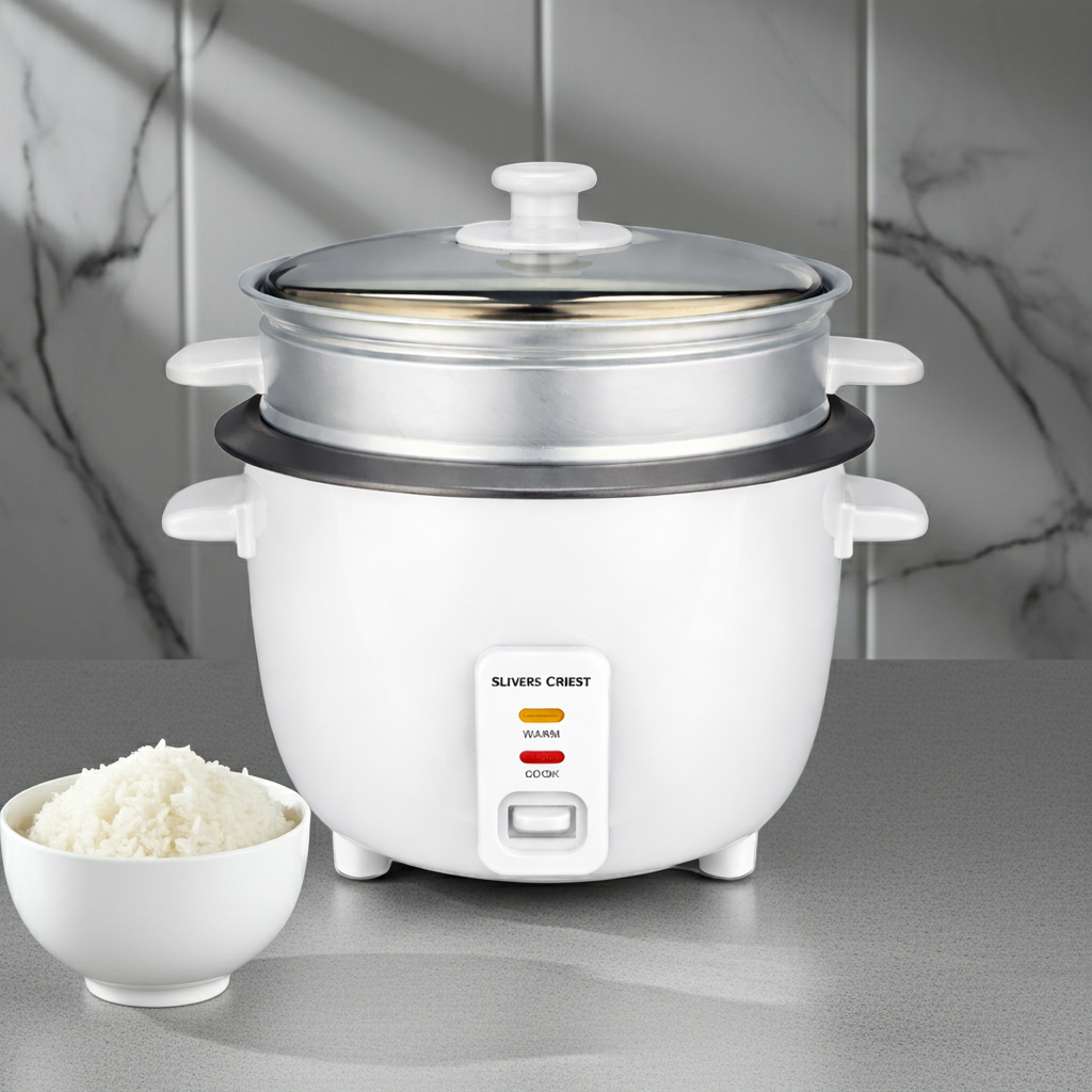 Aparat de Gatit Orez Royal Slivers Crist SC-750W, 4L, Functie Warm, Vas din Aluminiu